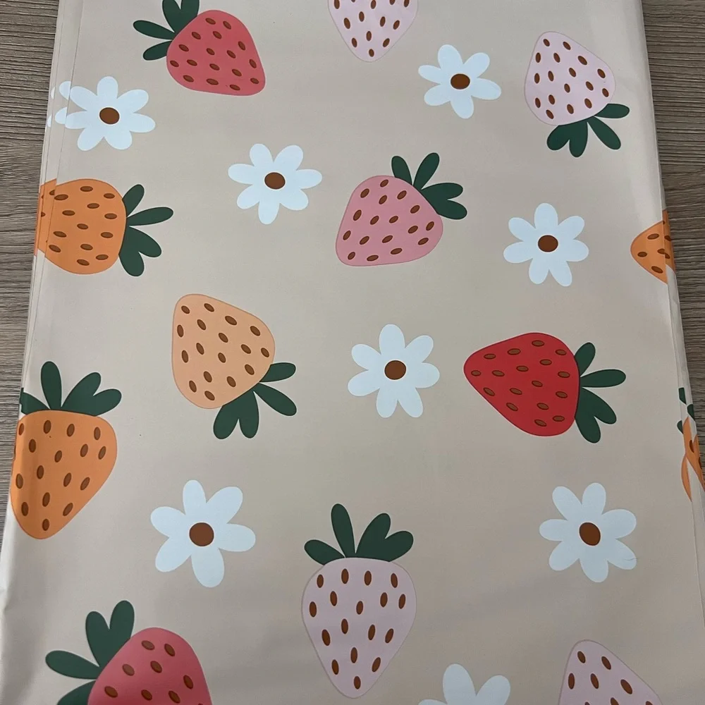 50PC Strawberry Shipping Supply Bundle–25 10x13 Poly Mailers + 25Thank You Cards - Picture 2 of 7